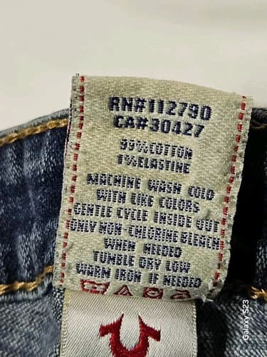 TRUE RELIGION Brand Women's Jeans Denim Med Wash Blue Straight Leg Pants Size 28 - Thumbnail 10