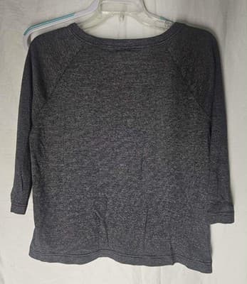 Talbots Petites Women's Large Long Sleeve Black Stripe Round Neck Shirt - Thumbnail 9