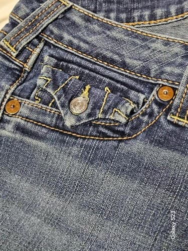 TRUE RELIGION Brand Women's Jeans Denim Med Wash Blue Straight Leg Pants Size 28 - Thumbnail 7