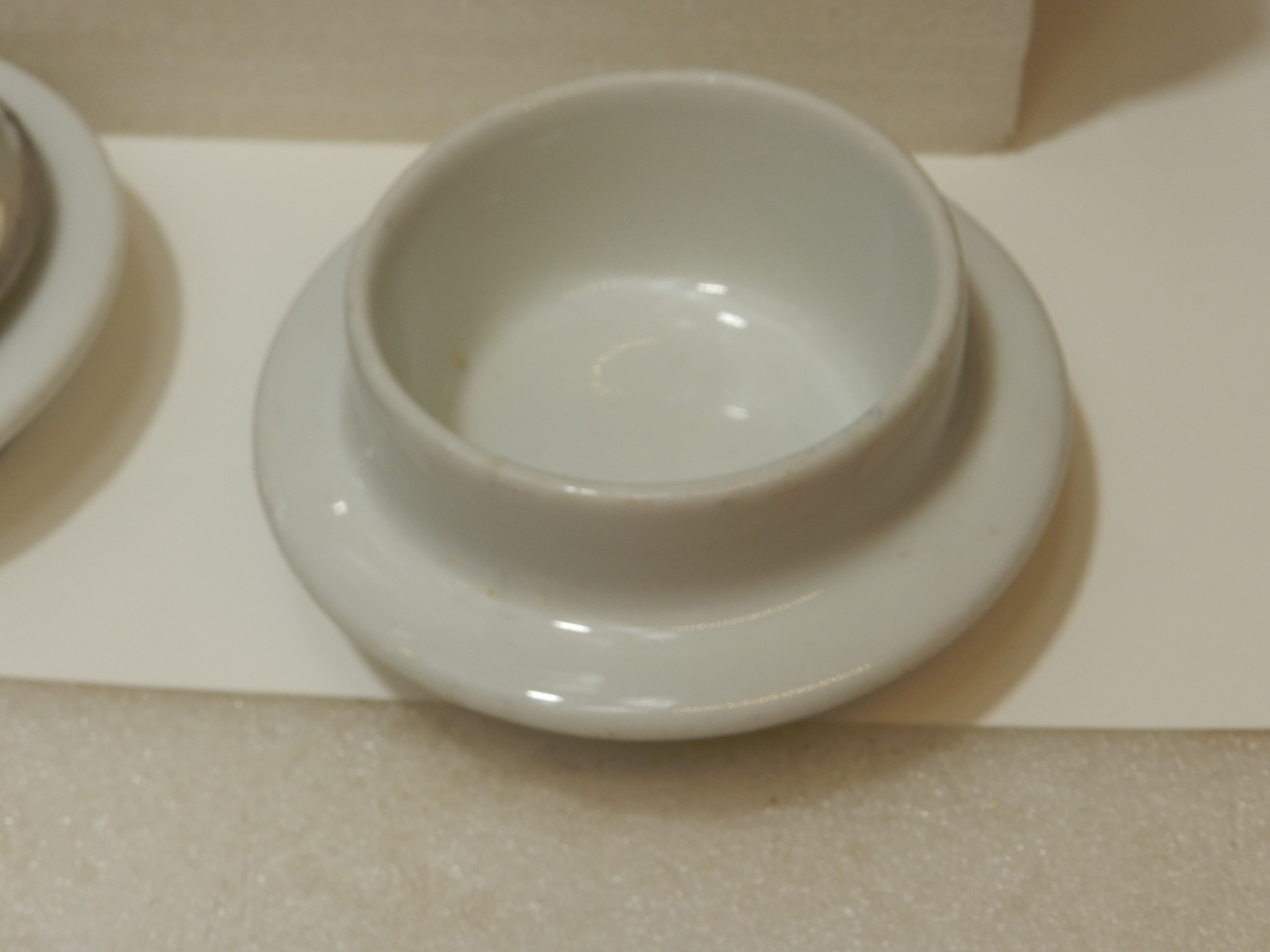 6 VTG Artdinox Vertex Stainless & Porcelain Covered Individual Butter Dishes O64 - Thumbnail 4