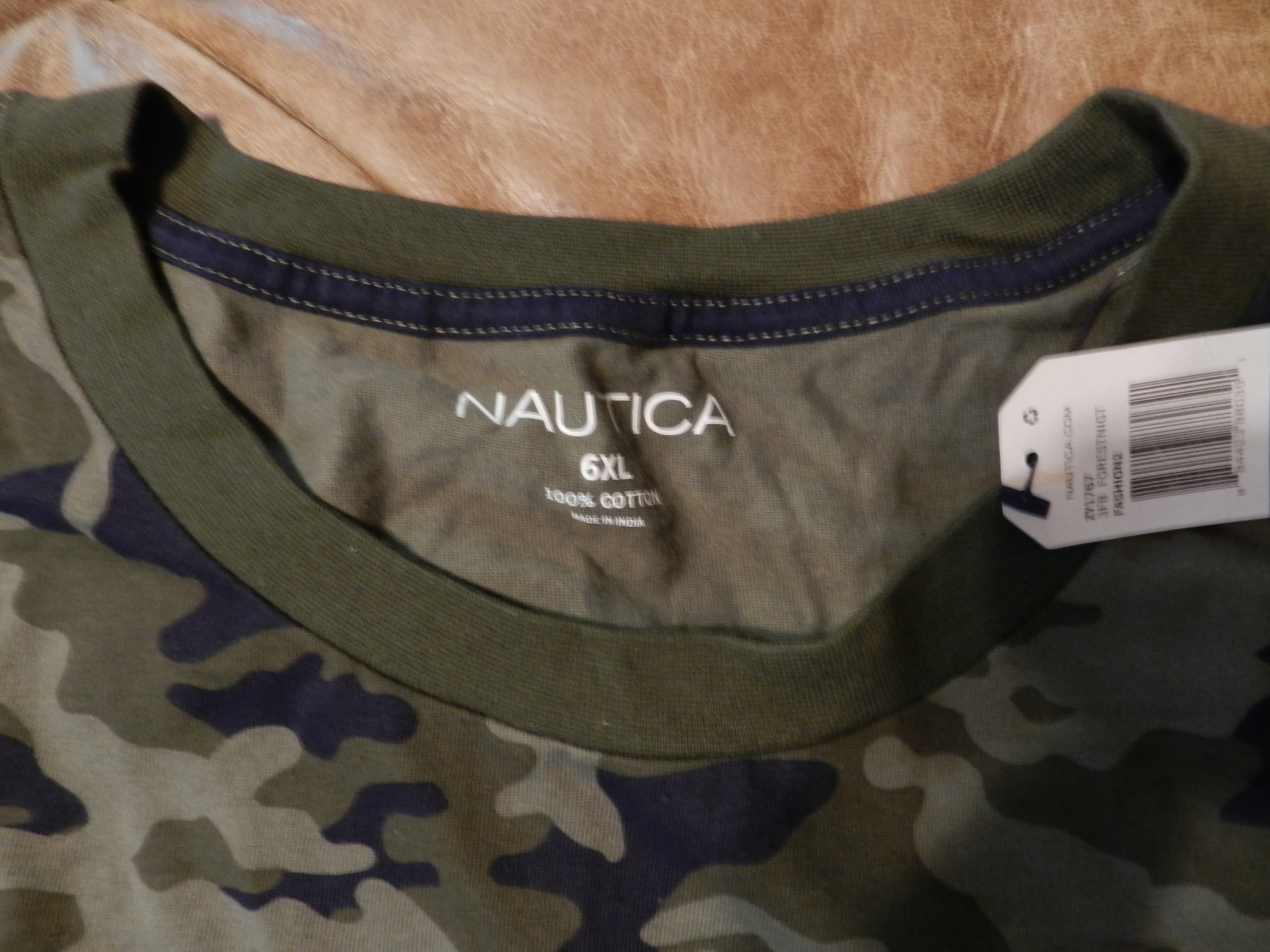 New Mens Nautica Foresting Camo SS Tee T Shirt Size 6XL Embroidery Logo (O66J) - Thumbnail 5