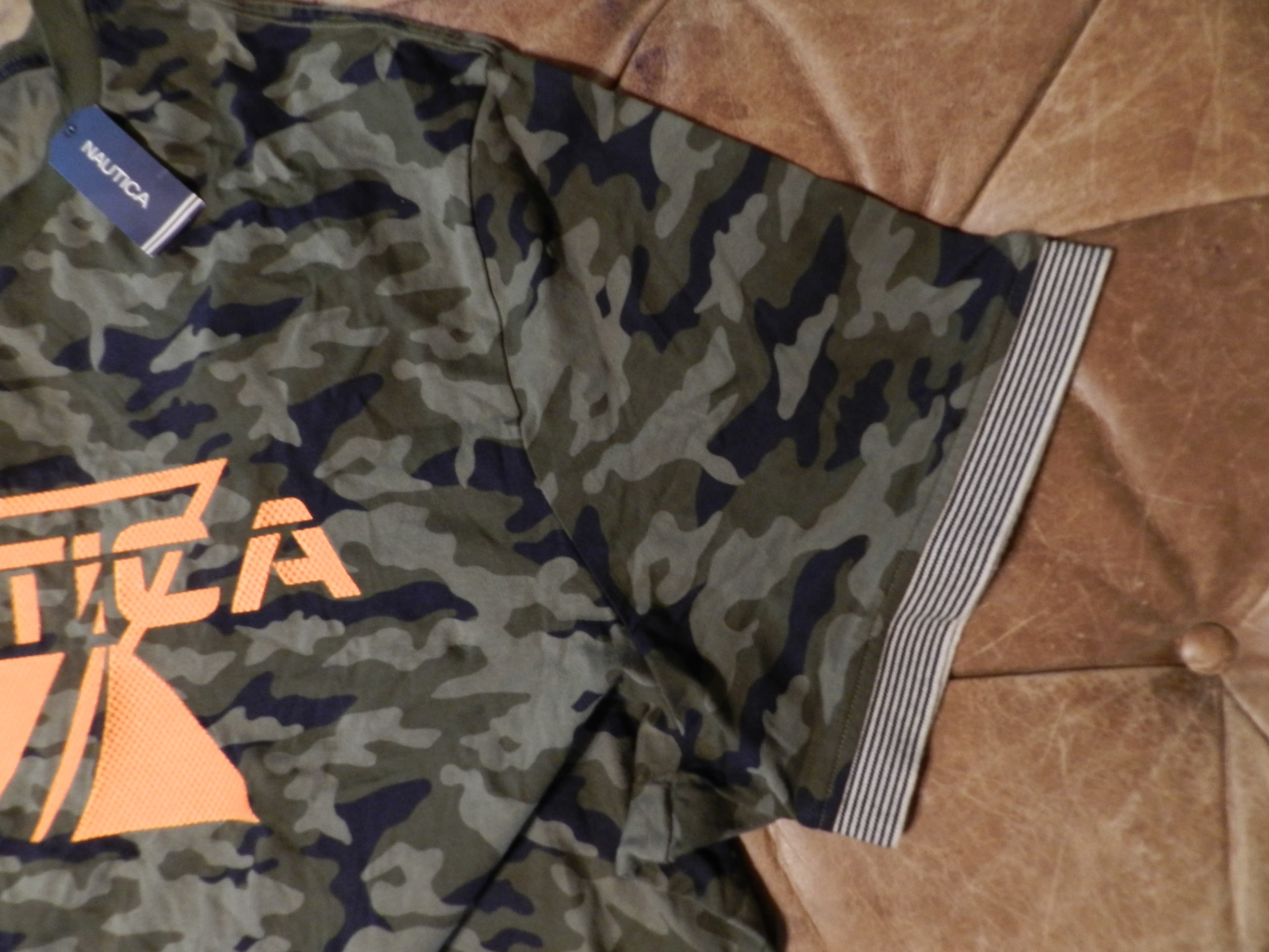 New Mens Nautica Foresting Camo SS Tee T Shirt Size 6XL Embroidery Logo (O66J) - Thumbnail 4