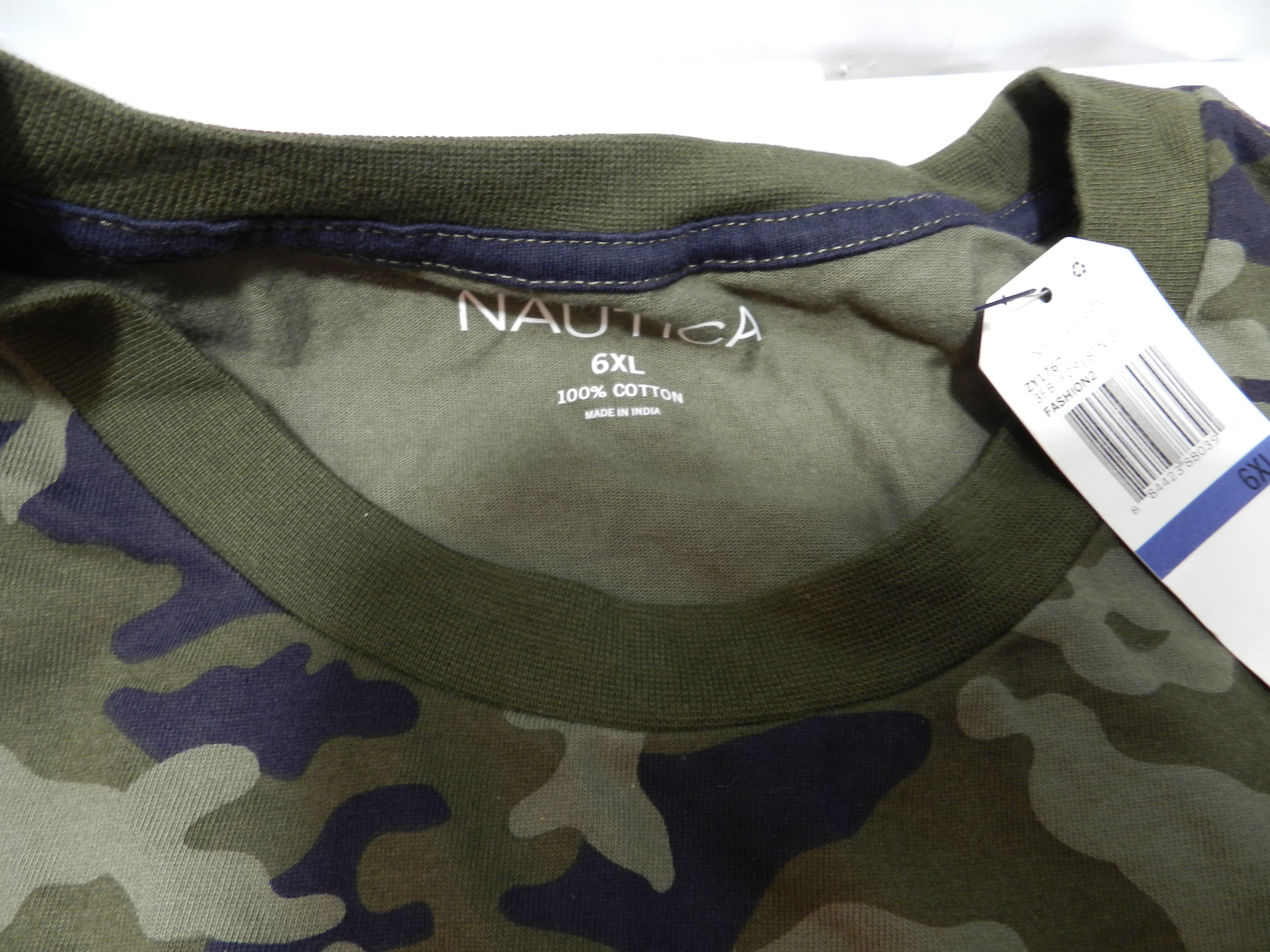 New Mens Nautica Foresting Camo SS Tee T Shirt Size 6XL Embroidery Logo (O66J) - Thumbnail 6