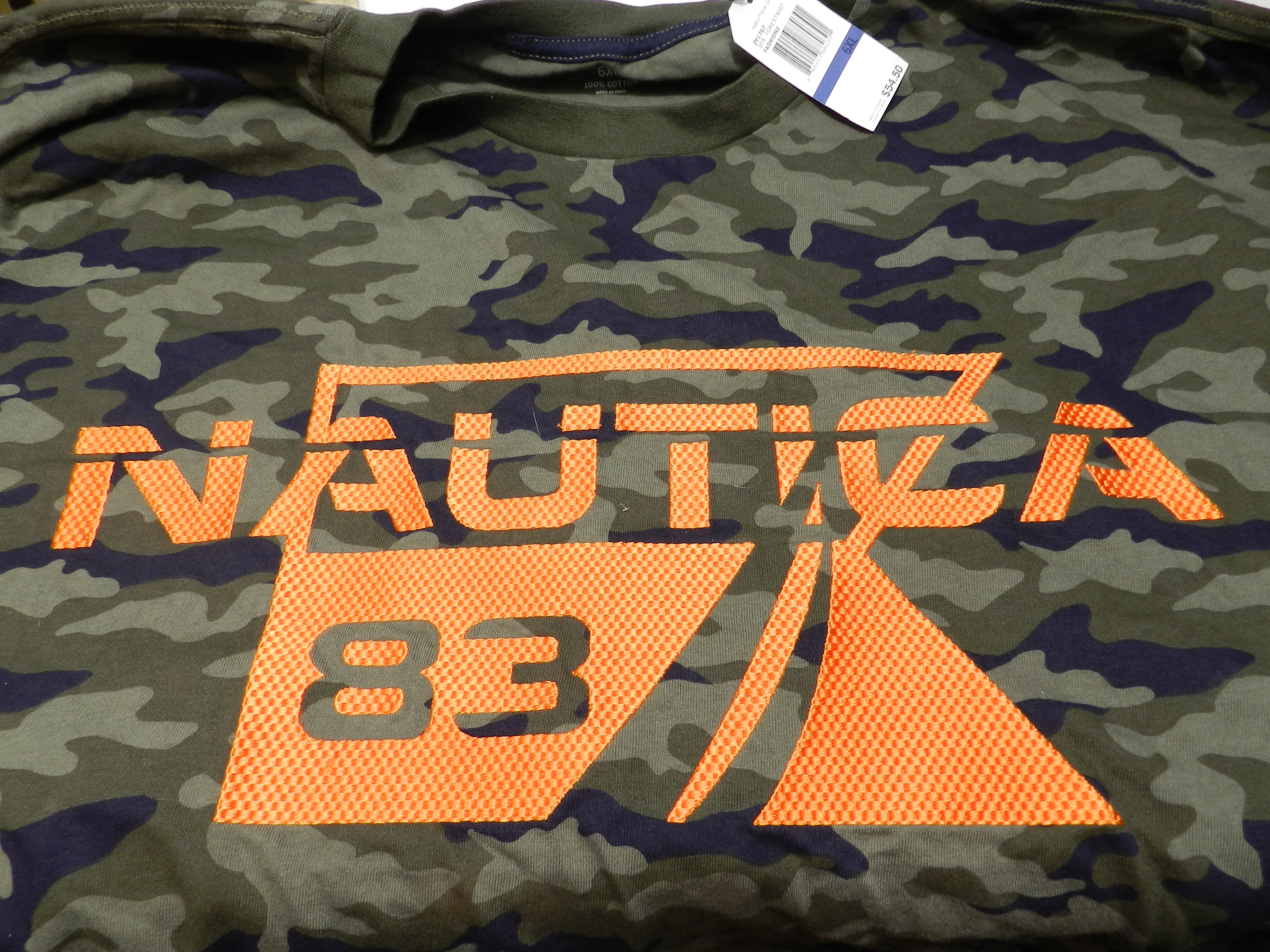 New Mens Nautica Foresting Camo SS Tee T Shirt Size 6XL Embroidery Logo (O66J) - Thumbnail 8
