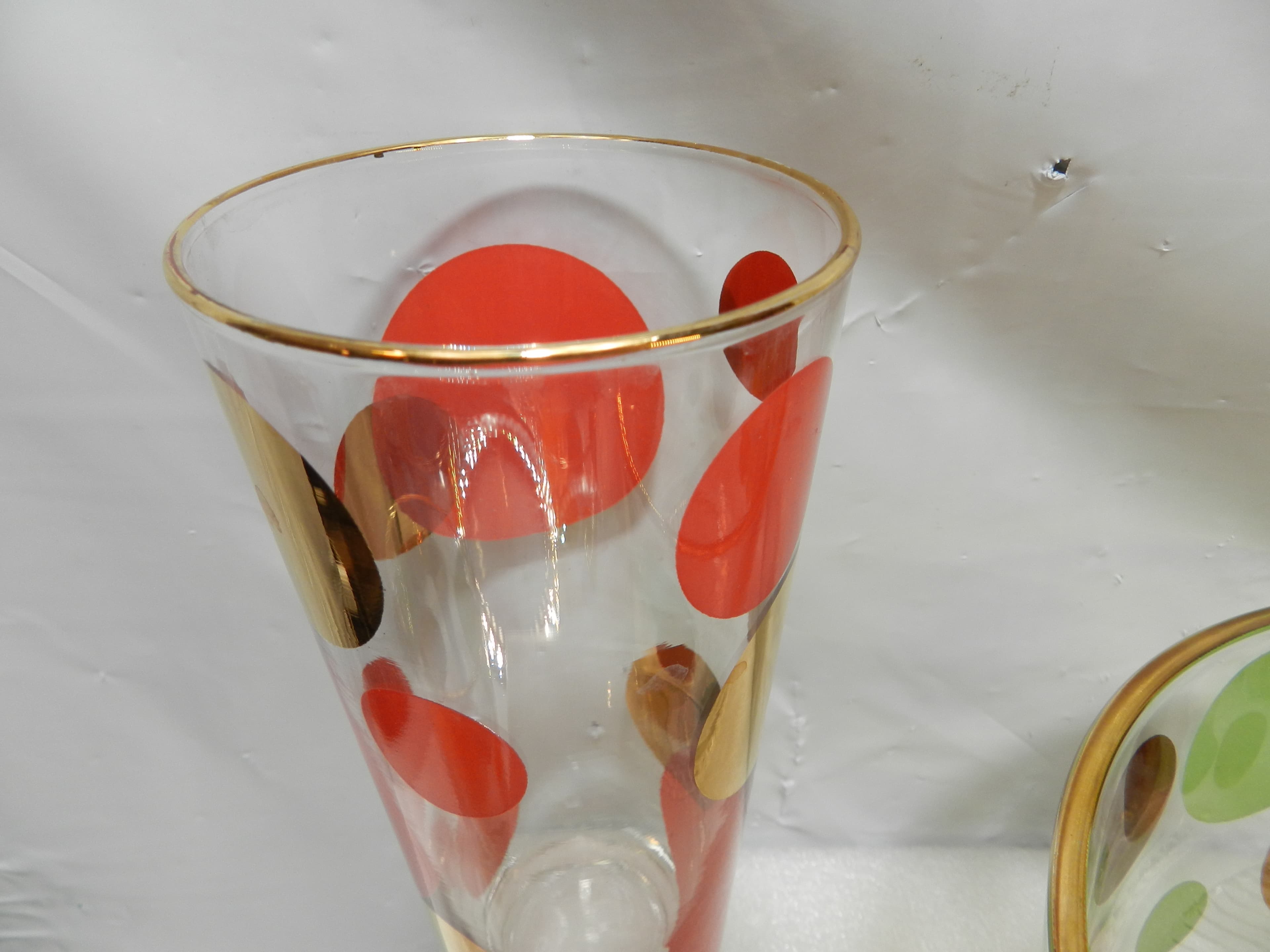 VTG MCM 6 Russell Wright Glasses & Ice Bucket Set Bartlett Collins Tumblers O69J - Thumbnail 4