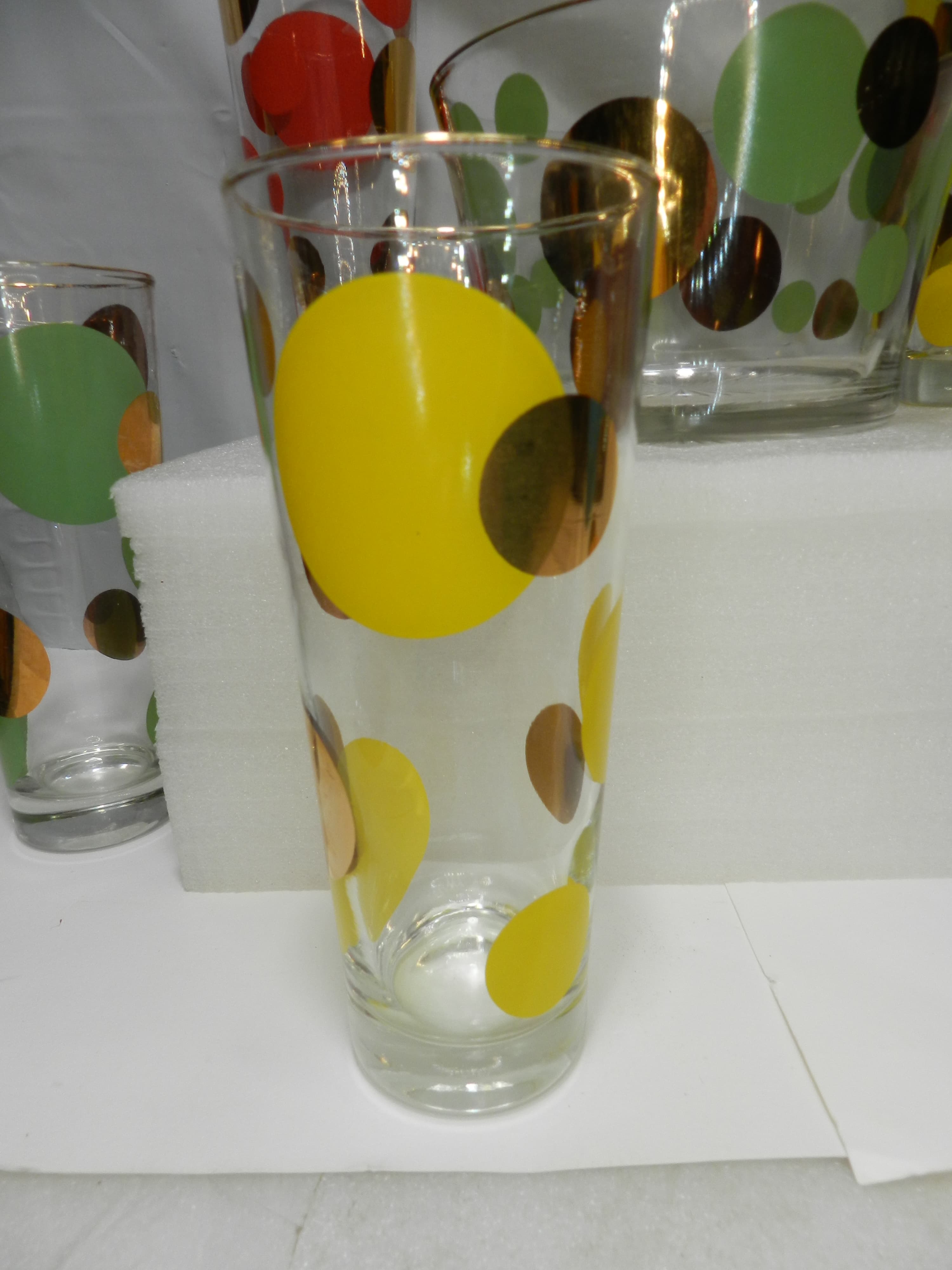 VTG MCM 6 Russell Wright Glasses & Ice Bucket Set Bartlett Collins Tumblers O69J - Thumbnail 7