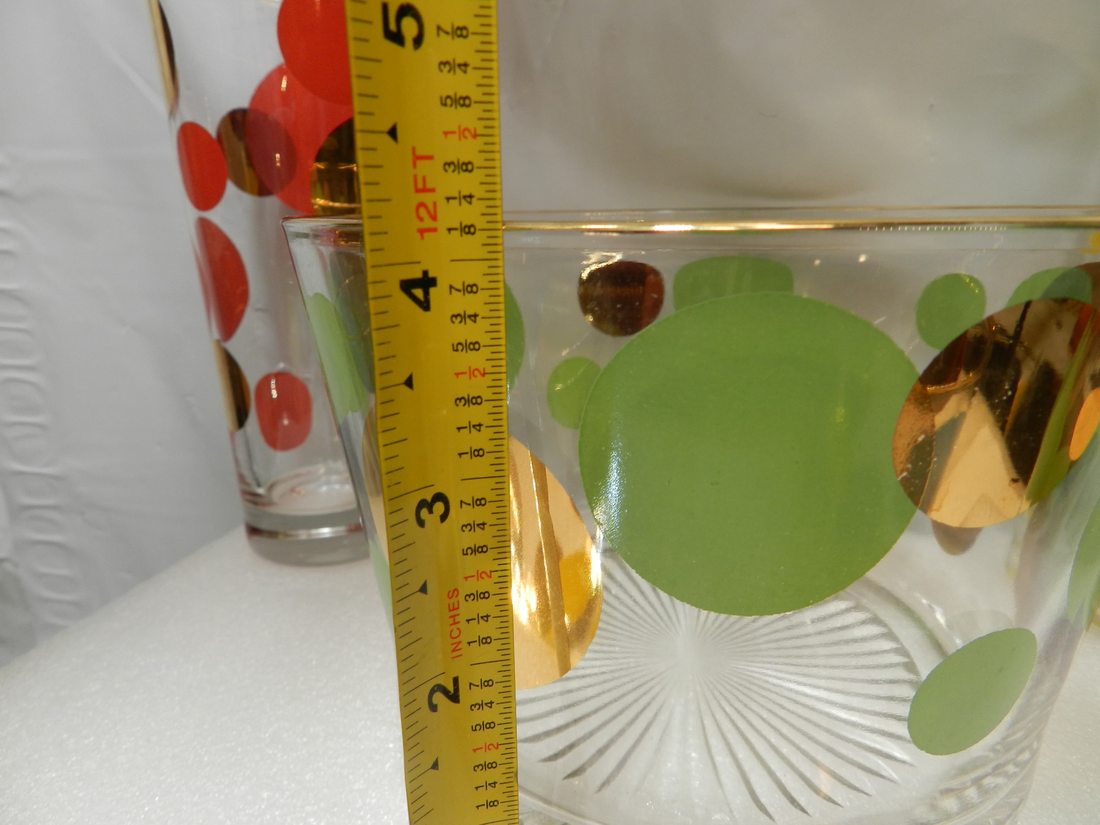 VTG MCM 6 Russell Wright Glasses & Ice Bucket Set Bartlett Collins Tumblers O69J - Thumbnail 12