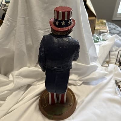 VINTAGE 1982 Tom Clark "Uncle Sam" Figurine #45 - Cairn Studio - 14" Tall - Thumbnail 5