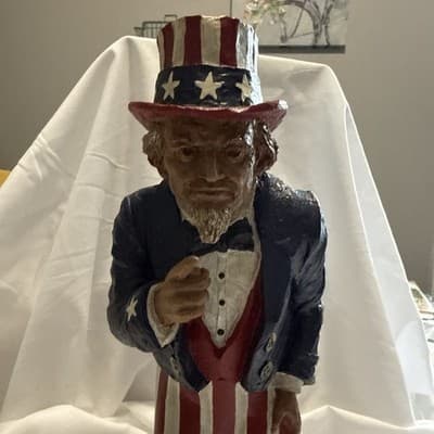 VINTAGE 1982 Tom Clark "Uncle Sam" Figurine #45 - Cairn Studio - 14" Tall - Thumbnail 2