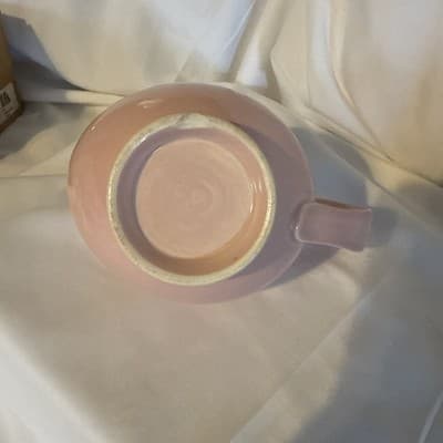 Taylor Smith Beautiful Pink Dwarf Pine Creamer Silver Color Detail Vintage 1950s - Thumbnail 2