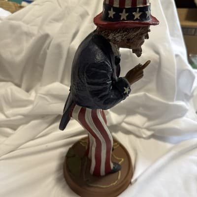 VINTAGE 1982 Tom Clark "Uncle Sam" Figurine #45 - Cairn Studio - 14" Tall - Thumbnail 7