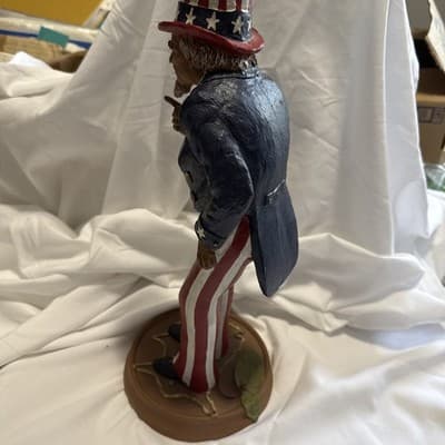 VINTAGE 1982 Tom Clark "Uncle Sam" Figurine #45 - Cairn Studio - 14" Tall - Thumbnail 4