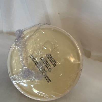 Garlic Ceramic Onion Roaster Keeper Baker Ivory Purple Kitchen Glass Dish NIB - Thumbnail 3