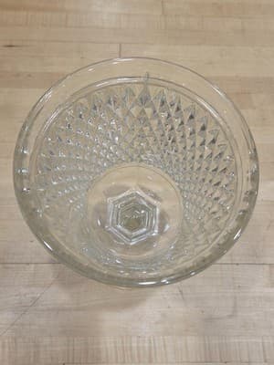 Vintage Indiana Glass Diamond Point Clear Apothecary Jar Tall Candy Dish 15.5 - Thumbnail 5