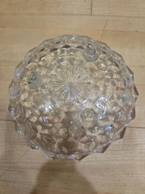 Vintage Fostoria American Clear Glass 3 Toed Bon Bon Candy Bowl Sawtooth 6.5 - Thumbnail 3