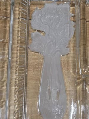 Vintage Clear Frosted Glass Divided Relish Trays Intaglio Fish Fruit Set 2 - Thumbnail 6