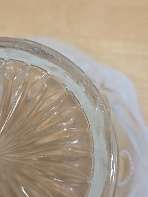 Antique Dugan Glass Wheel and Block White Opalescent Star Ruffled Bowl 1905 - Thumbnail 4