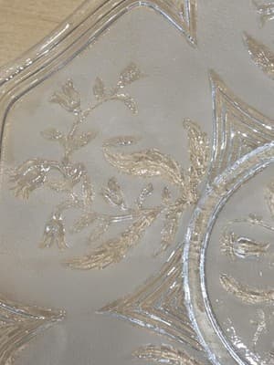 Vintage Anchor Hocking Savannah Rose Glass Platter 11 inch - Thumbnail 2