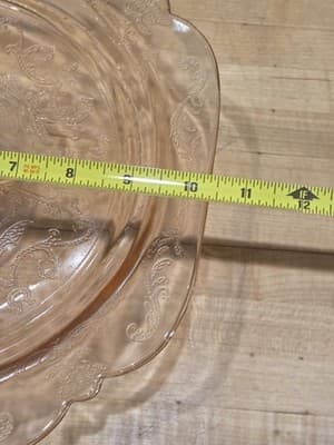Vintage Indiana Glass Recollection Pink Madrid Pedestal Cake Stand 10.25 - Thumbnail 6