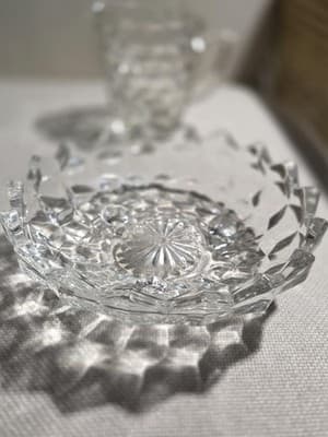 Vintage Fostoria American Clear Glass 4 Pc Lot Compote Bowl Cup 3 Toe Dish - Thumbnail 2