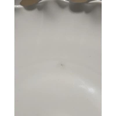 Vintage Pitman Dreitzer Milk Glass Old Colony Pedestal Bowl – Lacy Edge 1960s - Thumbnail 6
