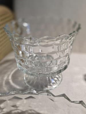 Vintage Fostoria American Clear Glass 4 Pc Lot Compote Bowl Cup 3 Toe Dish - Thumbnail 4