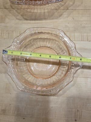 Vintage Hocking Mayfair Open Rose Pink Depression Glass Bowls Set of 2 - Thumbnail 6