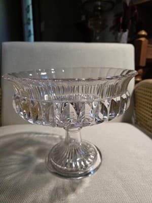Vintage Indiana Glass Windsor Clear 9.5 Pedestal Compote Fruit Candy Bowl - Thumbnail 6