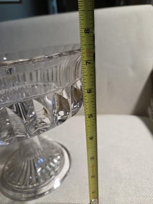 Vintage Indiana Glass Windsor Clear 9.5 Pedestal Compote Fruit Candy Bowl - Thumbnail 2