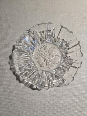 Vintage Federal Glass Pioneer Clear Fruit 11 Platter & 7.5 Ruffled Bowl - Thumbnail 6