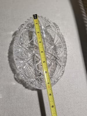 Vintage Imperial Glass Star and Cane 3 Pc Lot Bowl Pedestel Compote Dish - Thumbnail 8