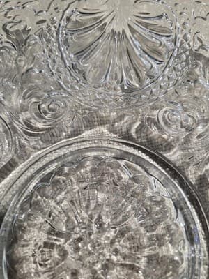 Vintage Anchor Hocking Sandwich Clear 11.5 Footed Cake Torte Platter Dish - Thumbnail 3