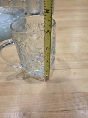 Vintage Princess House Fantasia Glass Snack Set 8 Mugs & 8 Plates 16 Pc - Thumbnail 6