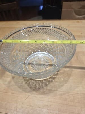 Vintage Anchor Hocking Wexford Glass Punch Bowl Set 18 Cups Hooks Ladle Base - Thumbnail 5