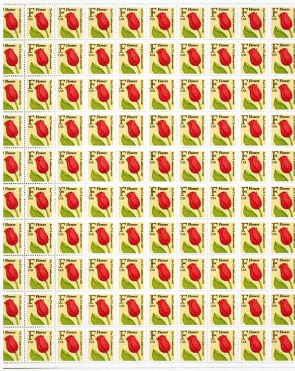 United States 29¢ Flower Postage Stamp MNH Full Sheet