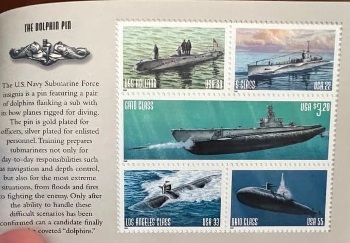 US Stamp Scott# BK279 U.S. Navy Submarines 2000 MNH H351 - Thumbnail 3