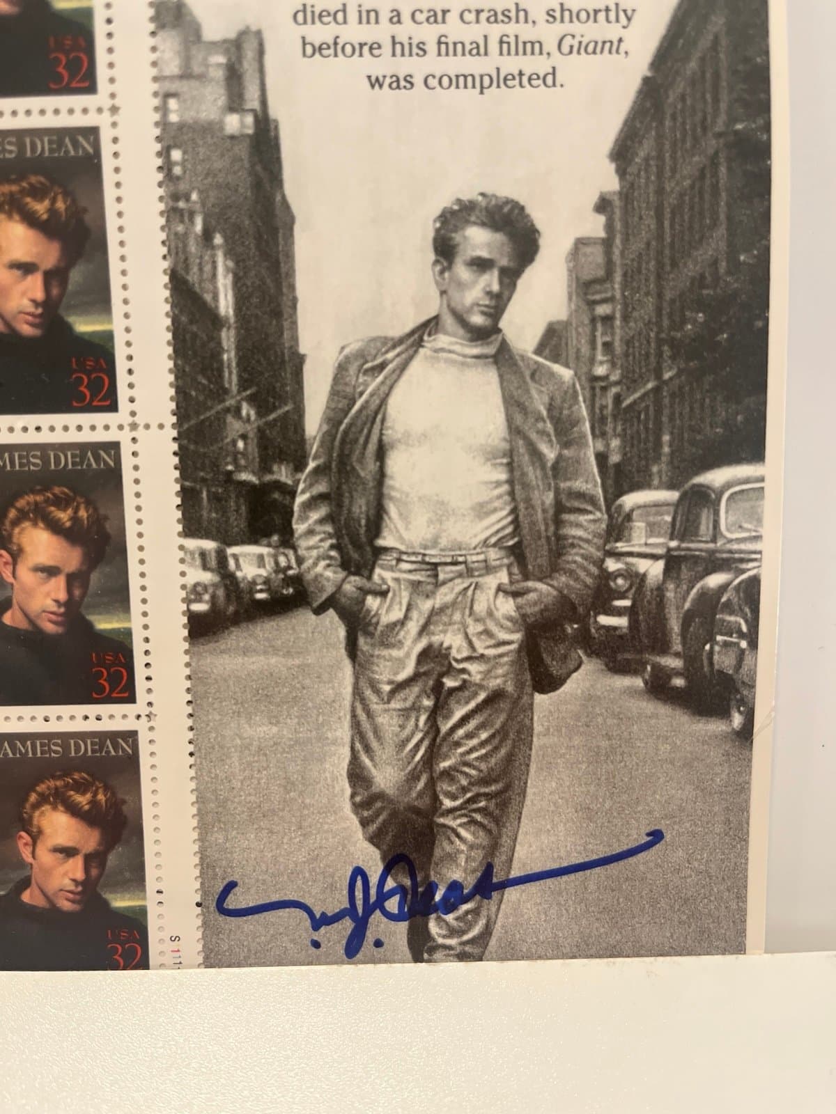 US Scott # 3082 - JAMES DEAN - artist signed - Sheet of 20 Stamps - MNH - Thumbnail 2