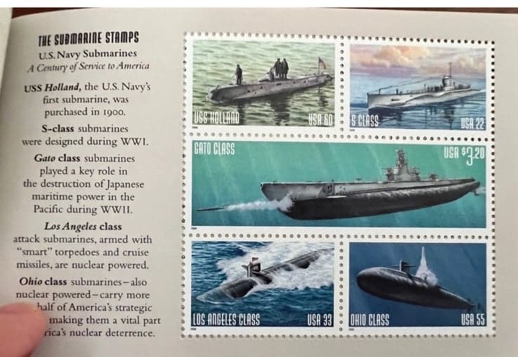 US Stamp Scott# BK279 U.S. Navy Submarines 2000 MNH H351 - Thumbnail 2