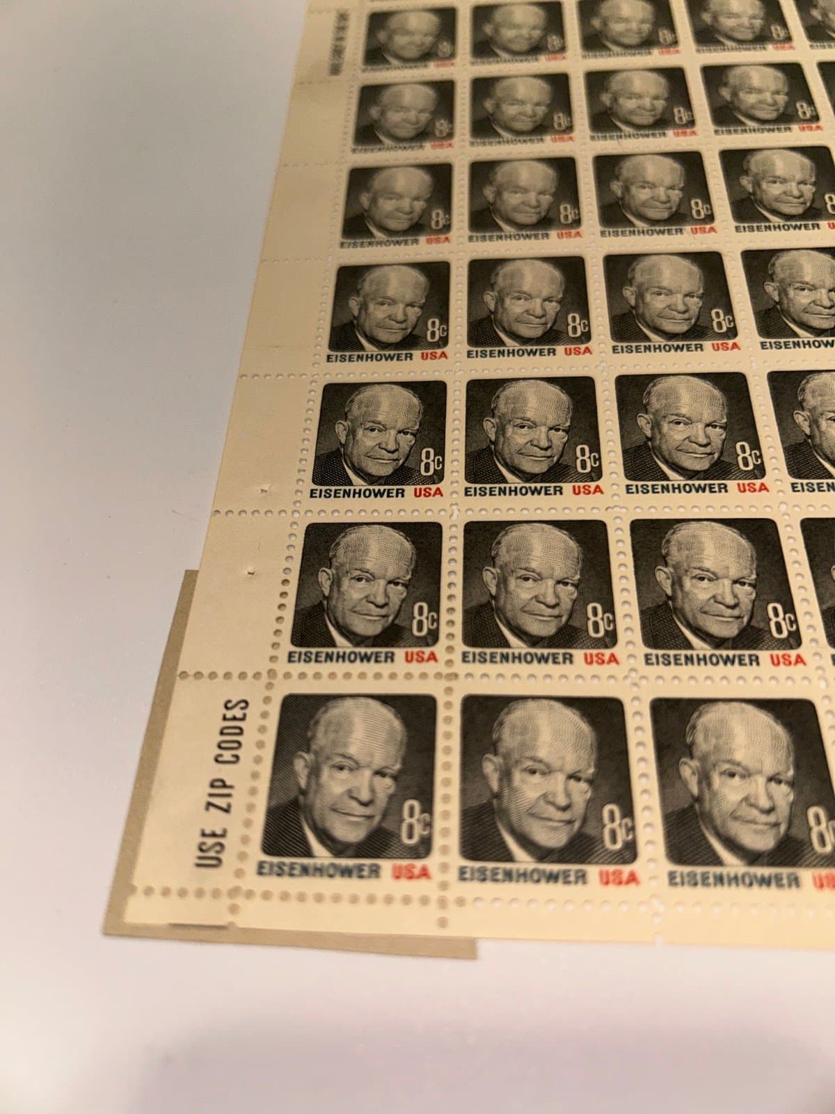 U.S. SHEET OF 100 SCOTT#1394 1971 8ct DWIGHT D EISENHOWER MNH - Thumbnail 2