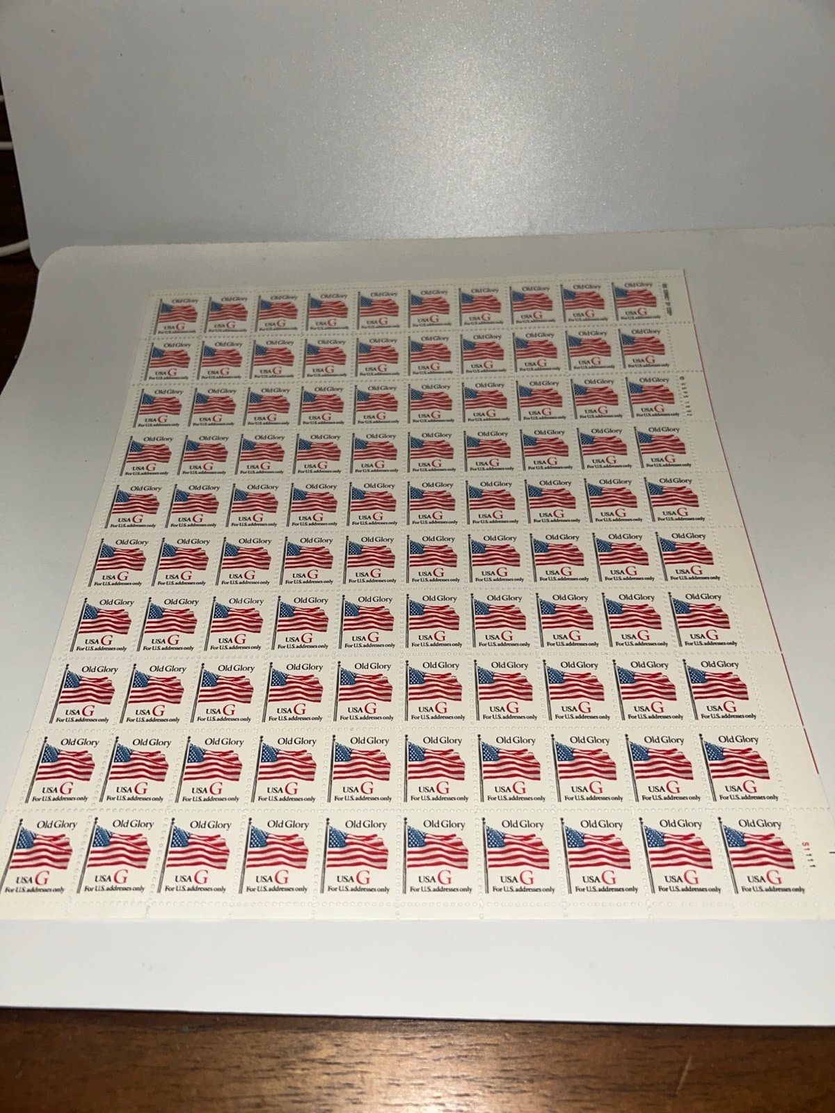 Scott Old Glory Red G 1994 Stamp Full Sheet 100/32¢