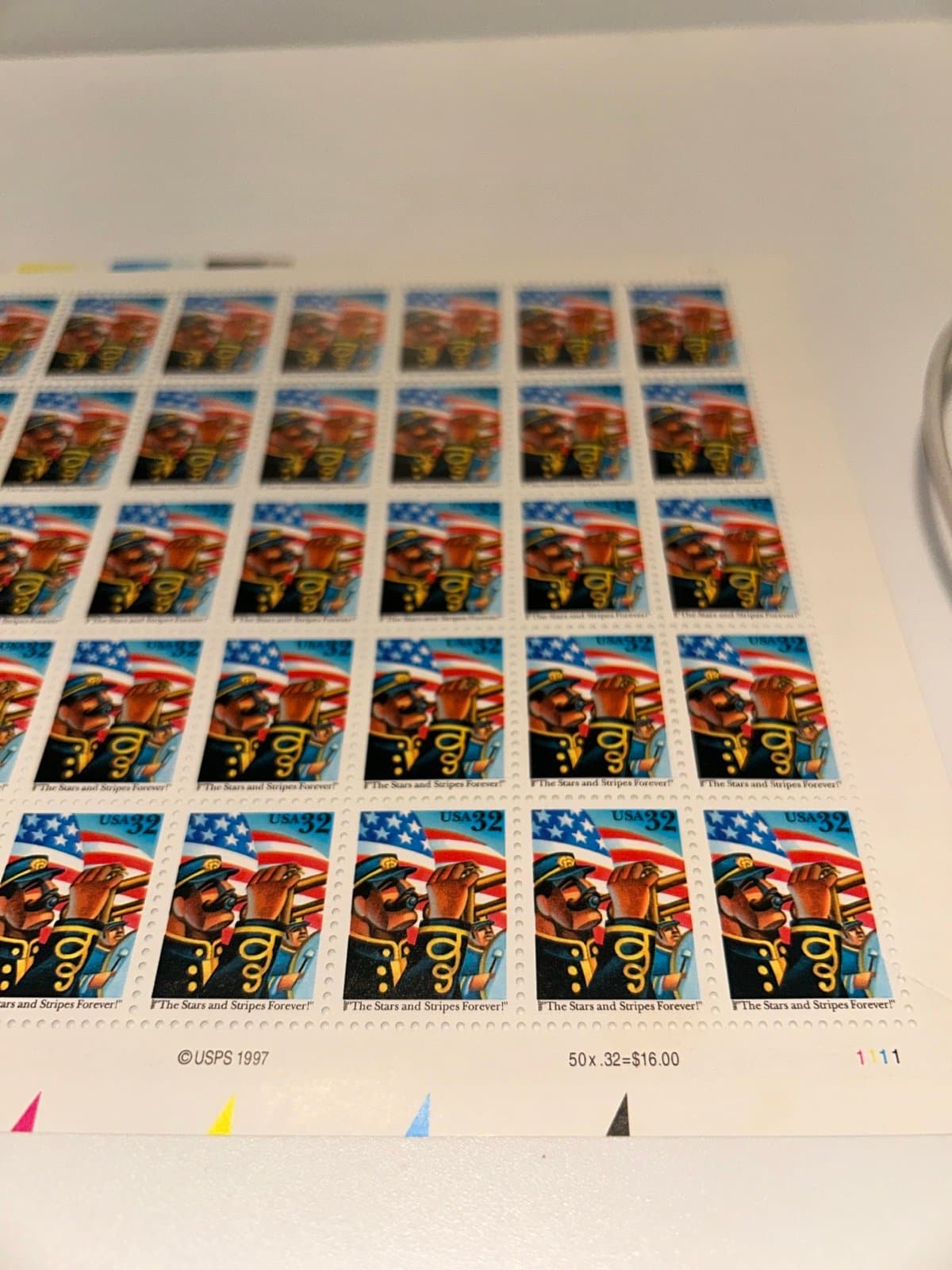 Scott STARS & STRIPES FOREVER Sheet of 50 US 32¢ Stamps - Thumbnail 2