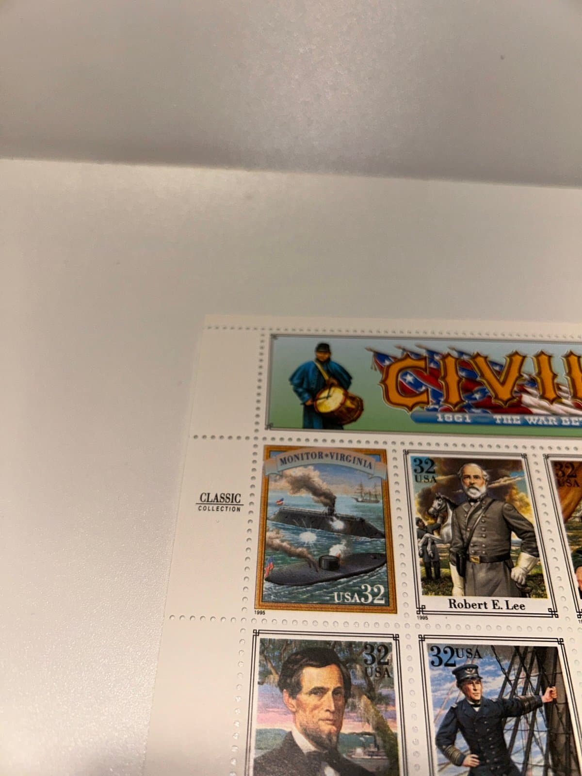 RARE- Sheet of 20 Stamps. Civil War 1861-1865 The War Between The States. MNH - Thumbnail 4