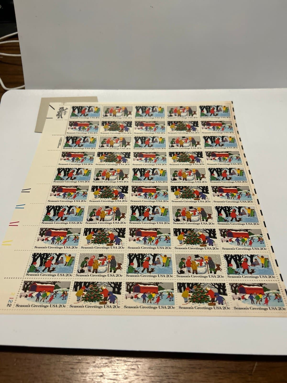 Season's Greetings Sheet of Fifty 20 Cent Postage Stamps Scott 2027-30
