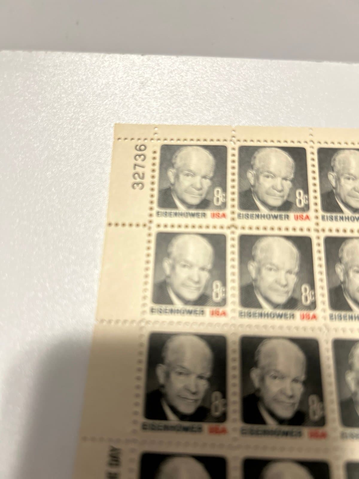 U.S. SHEET OF 100 SCOTT#1394 1971 8ct DWIGHT D EISENHOWER MNH - Thumbnail 3