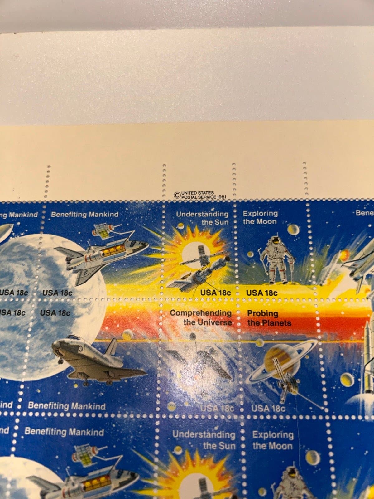 Scott Space Achievement Sheet of 48 18¢ Stamps (1981) - Thumbnail 2