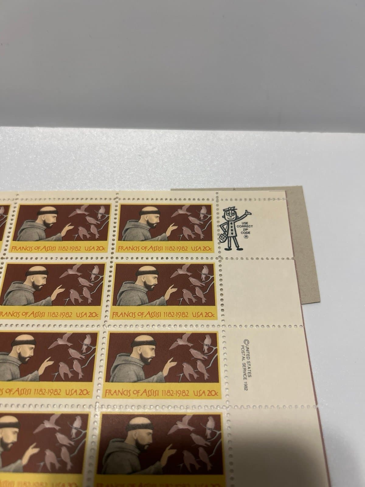 US SCOTT SHEET OF 50 SAINT FRANCIS OF ASSISI 20 CENT STAMPS MNH - Thumbnail 3