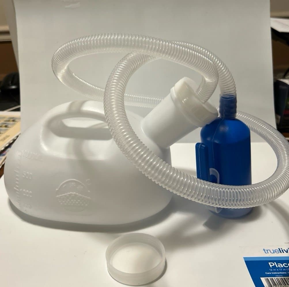Portable Urinals for Men, 68 OZ, Spill Proof, 45" Hose,