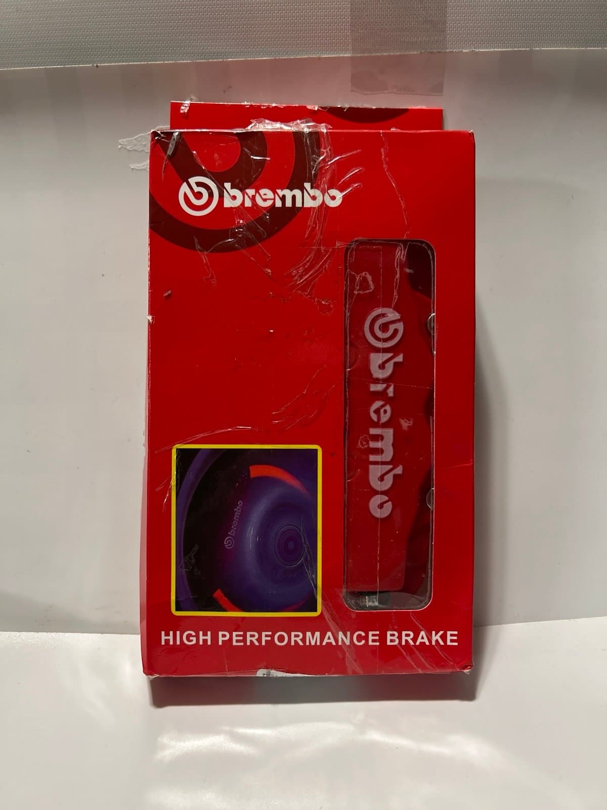 Brembo set of 2 Universal Disc Brake Caliper Covers Red Plastic - Thumbnail 2