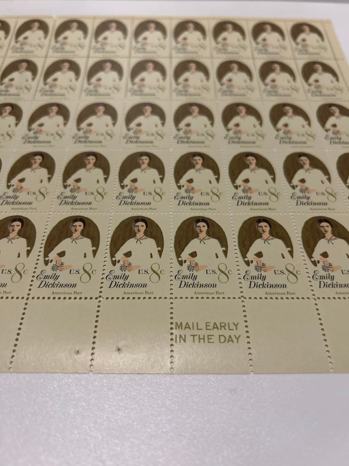 Emily Dickinson Sheet of Fifty 8 Cent Postage Stamps Scott #1436 - Thumbnail 4