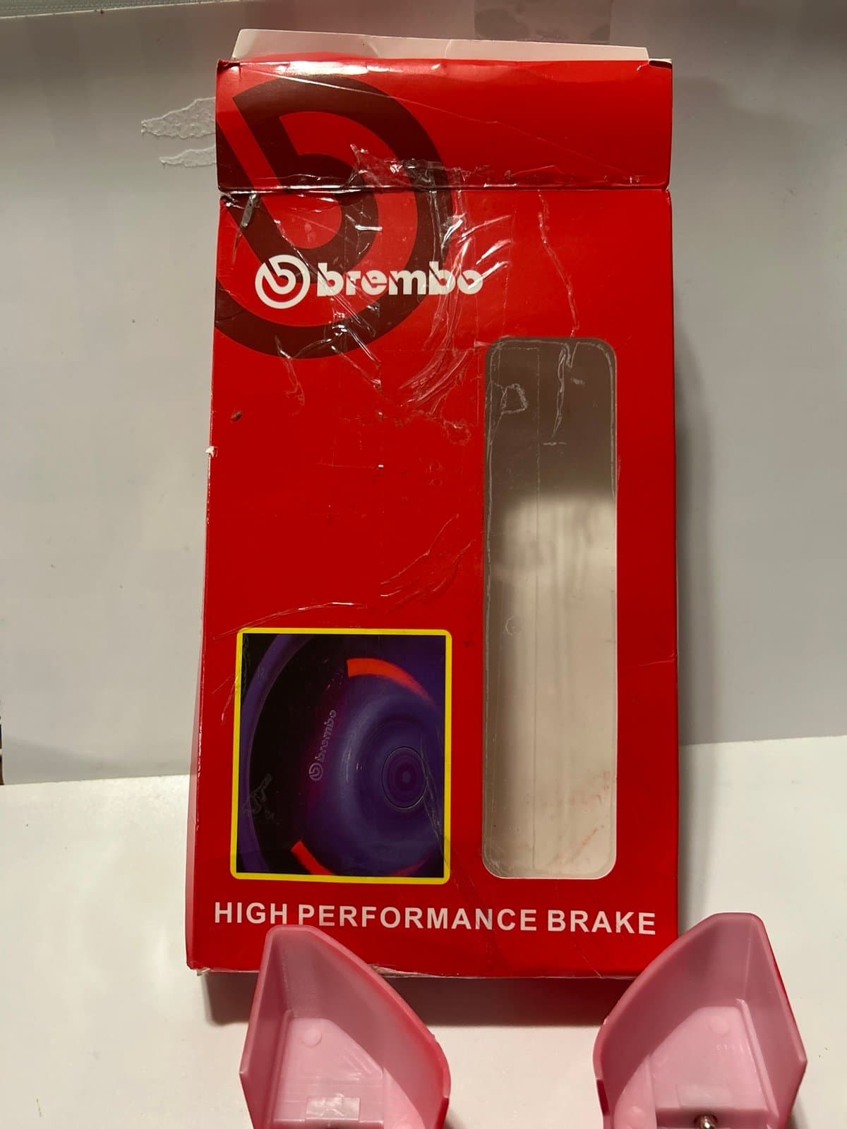Brembo set of 2 Universal Disc Brake Caliper Covers Red Plastic - Thumbnail 5